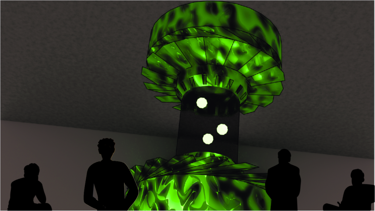 Maquette visuelle du cylindre du Collisionneur